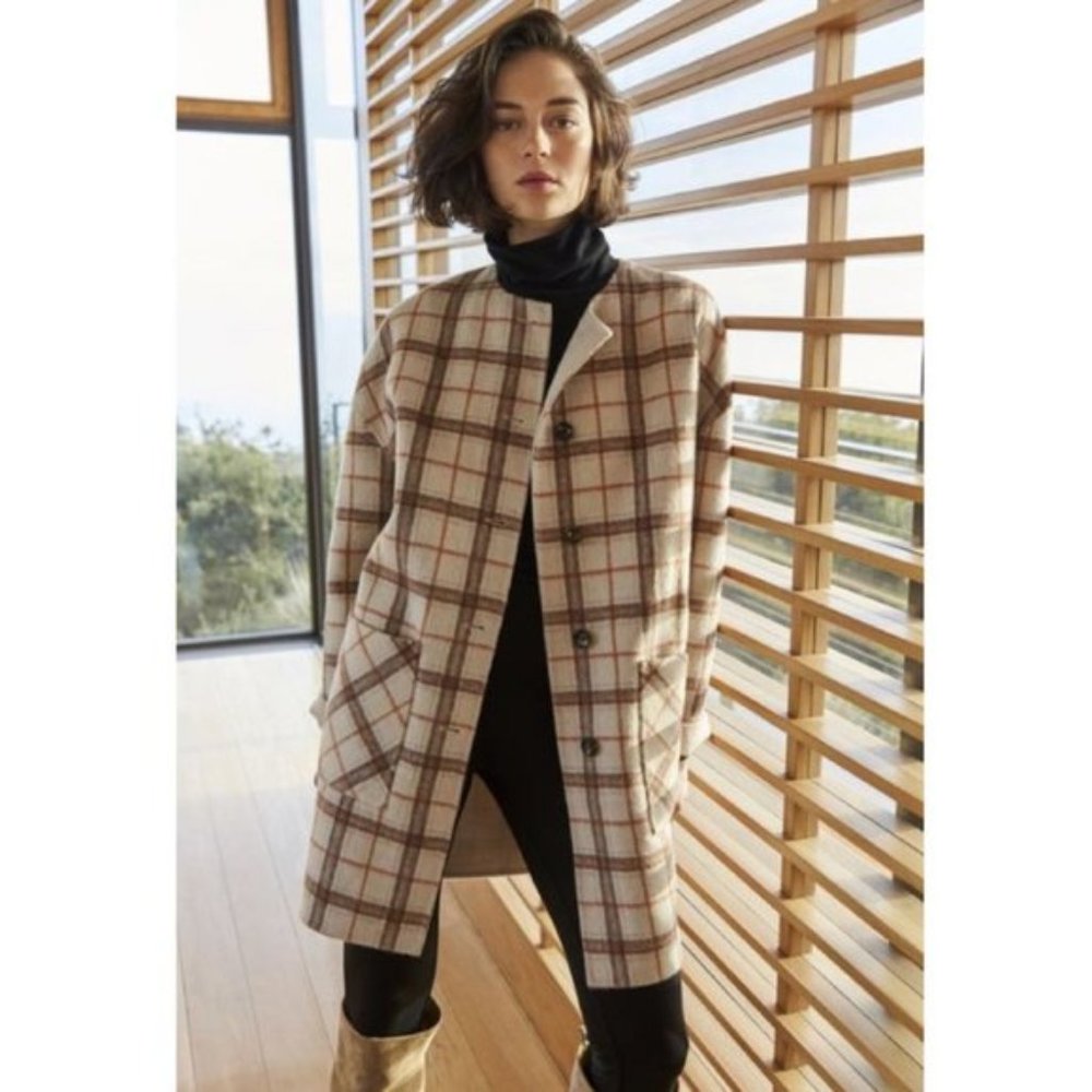 🖤Plaid double face wool reversible 2-in-1 coat FIRM📍EXTRA PICS📍 - Picture 5 of 16